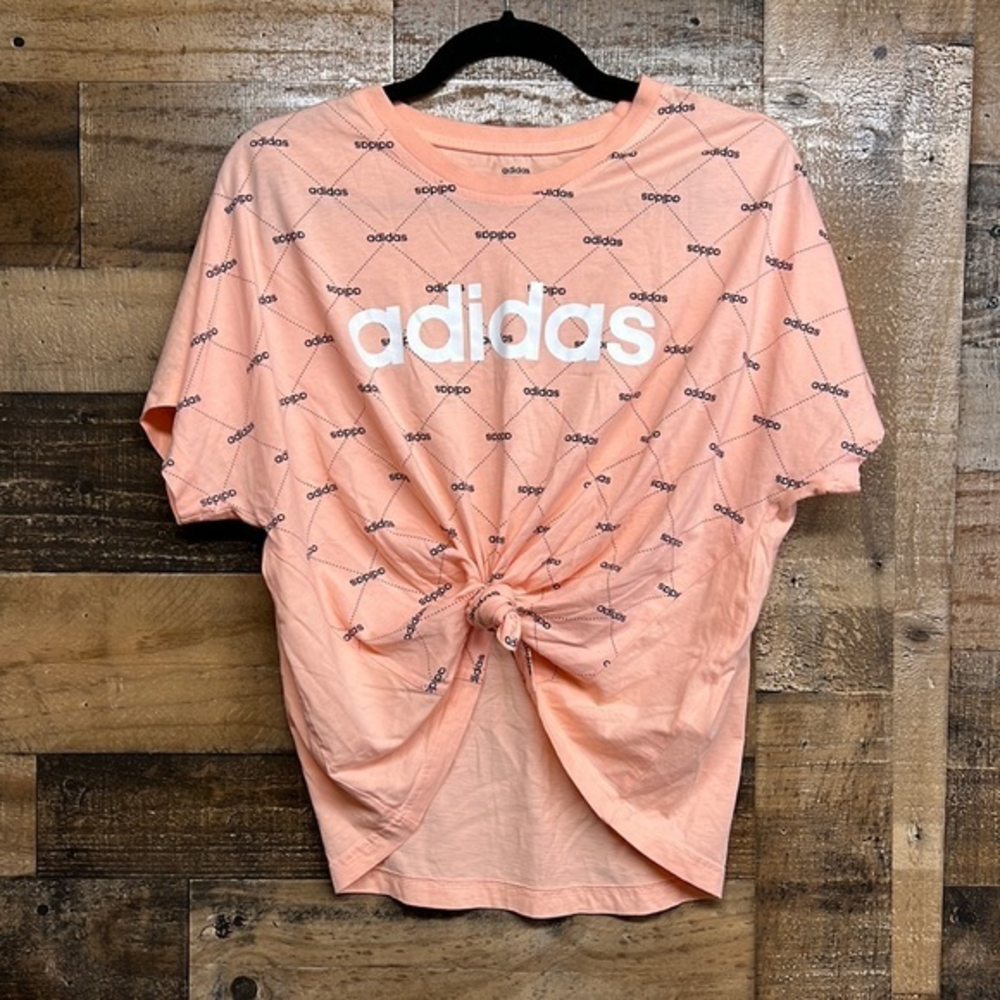 Adidas Slight Crop Short Sleeve Tee Women's Size Large